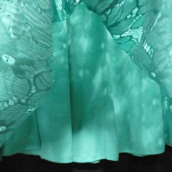 NOTATIONS | medium | Turquoise Lined Lace Skirt | Stretchy Waistband | NWOT - Picture 15 of 15